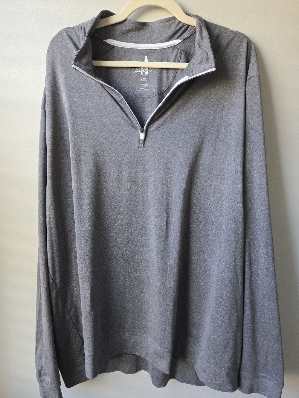 johnnie-O Gray Quarter-Zip Performance Pullover